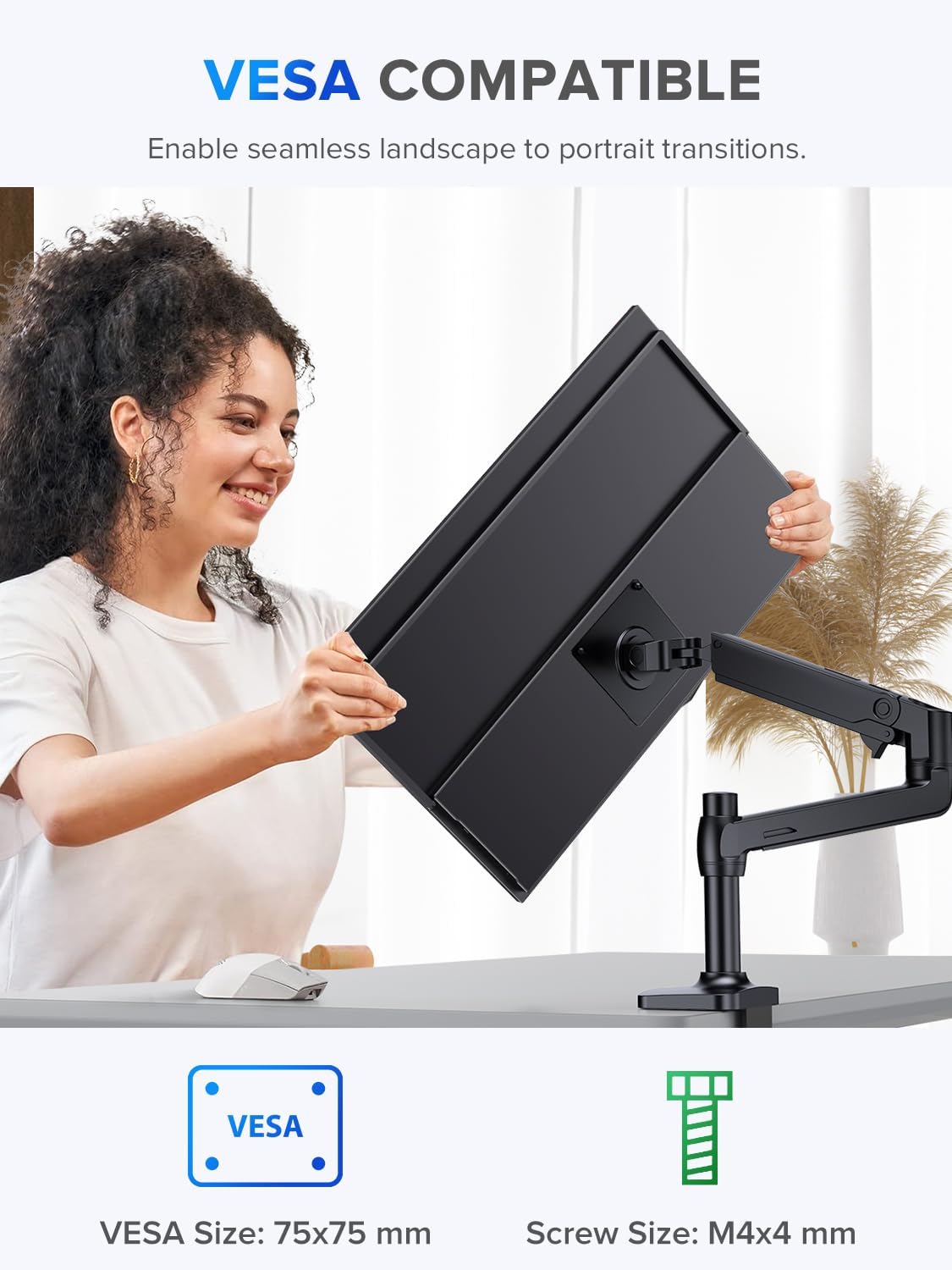 UPERFECT 22" 2K QLED Portable Touchscreen Monitor w/VESA & 180° Adjustable Stand, 2560×1440 QHD FreeSync HDR, 100% DCI-P3 Color, USB-C HDMI Travel Second Monitor for Laptop, Switch, Phone
