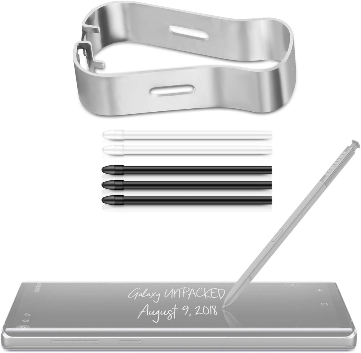 Replacement Stylus Tips for Galaxy Note 8/9, Stylus Pen Nibs with Tweezer Removal Tool (Black)