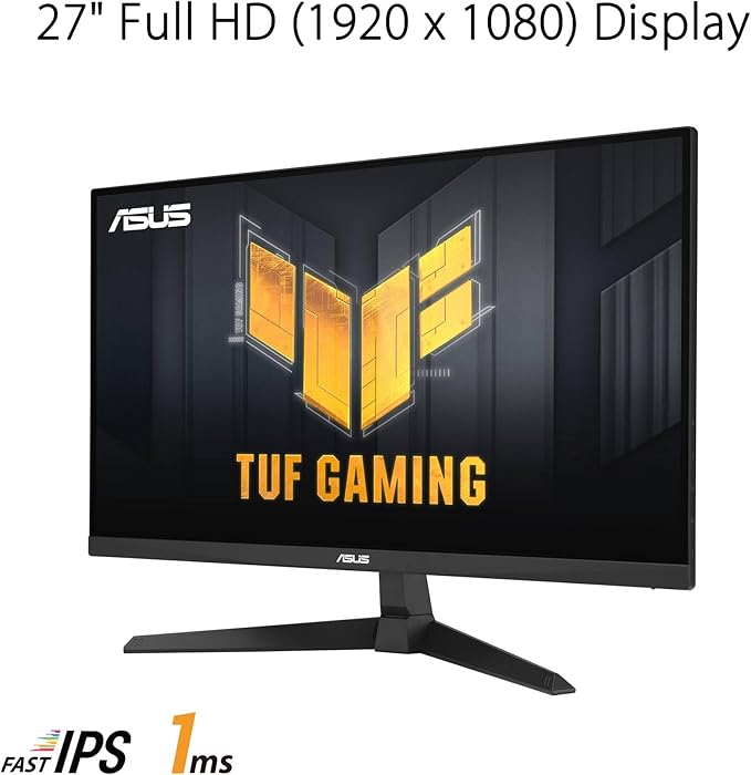 ASUS TUF Gaming 27 FHD IPS Monitor with 1ms Response Time 180Hz Refresh Rate Anti Glare Flicker Free VESA Mount (100mm) Displayport HDMI &amp Dockztorm USB Port Expander Black (VG279Q3A) 2 Pa
