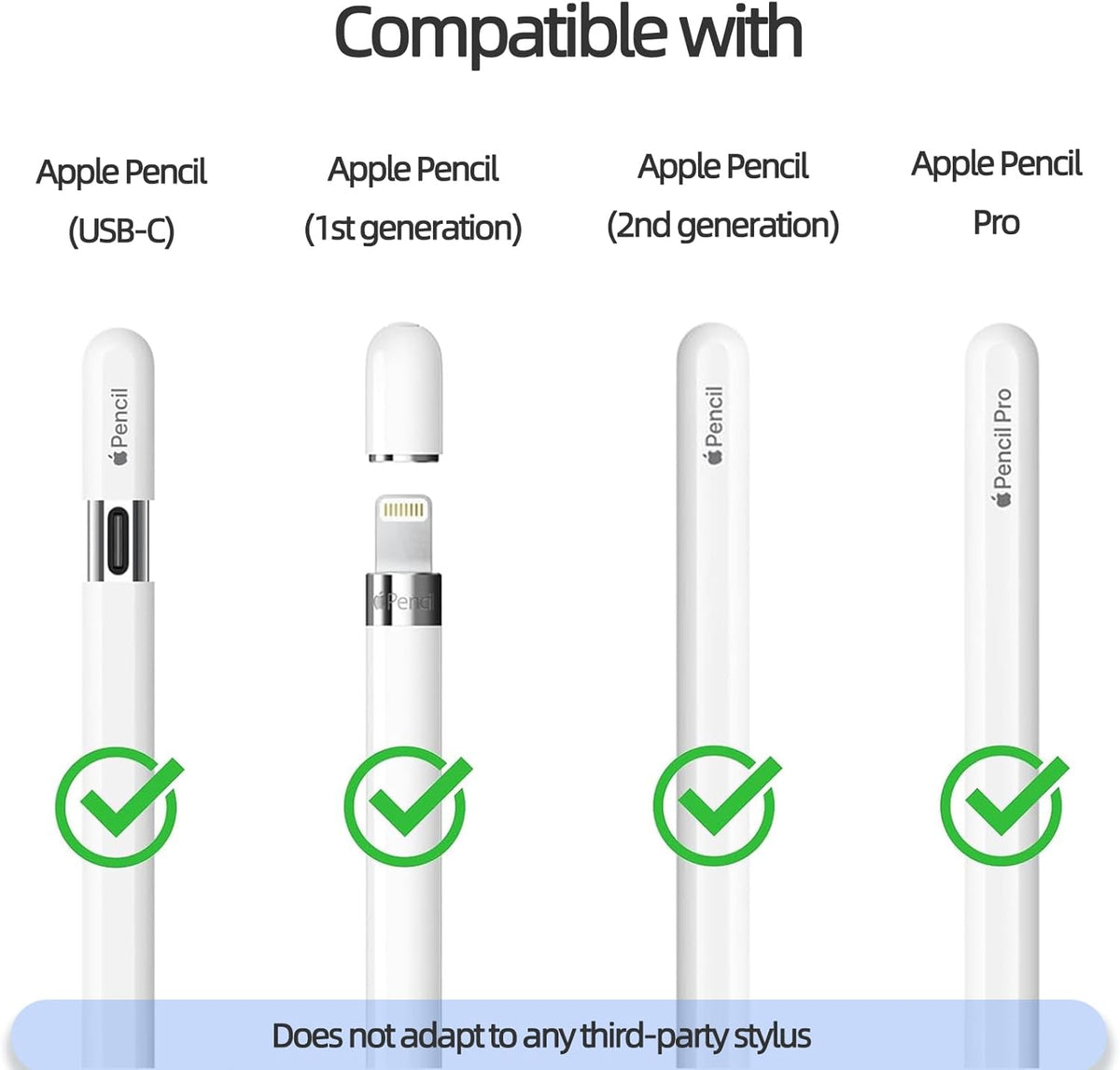 Replacement Pencil Tips for Apple Pencil Pro, Fine Point Metal Tip for Apple Pencil 2nd Generation and 1st Generation/Apple Pencil USB-C Wear-Resistant & Precise Control ipencil Tips Sets with Case
