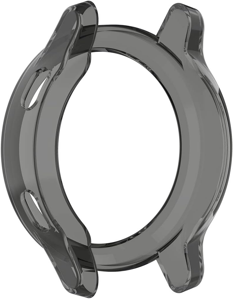 Black 3-Pack Covers for Garmin vívoactive 4 Watch Case Accessories - Transparent TPU Protective Bumper