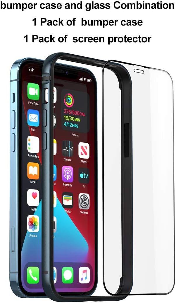 Slim Case for iPhone 12 Pro Max, Dark Navy Blue, Bumper Cover with Soft TPU Inner, Wireless Charging, No Signal