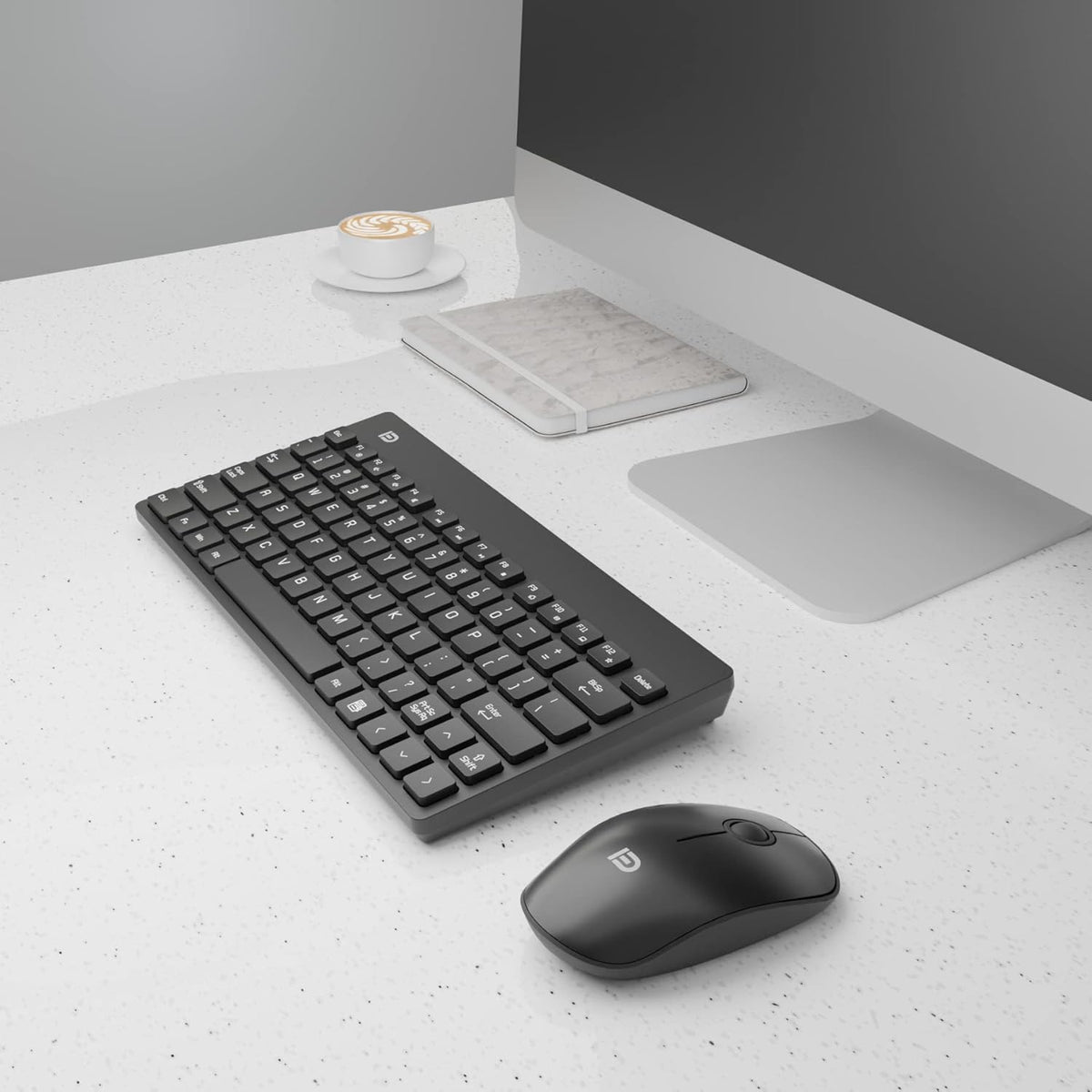 Small Wireless Keyboard and Mouse, Portable for Laptop/PC