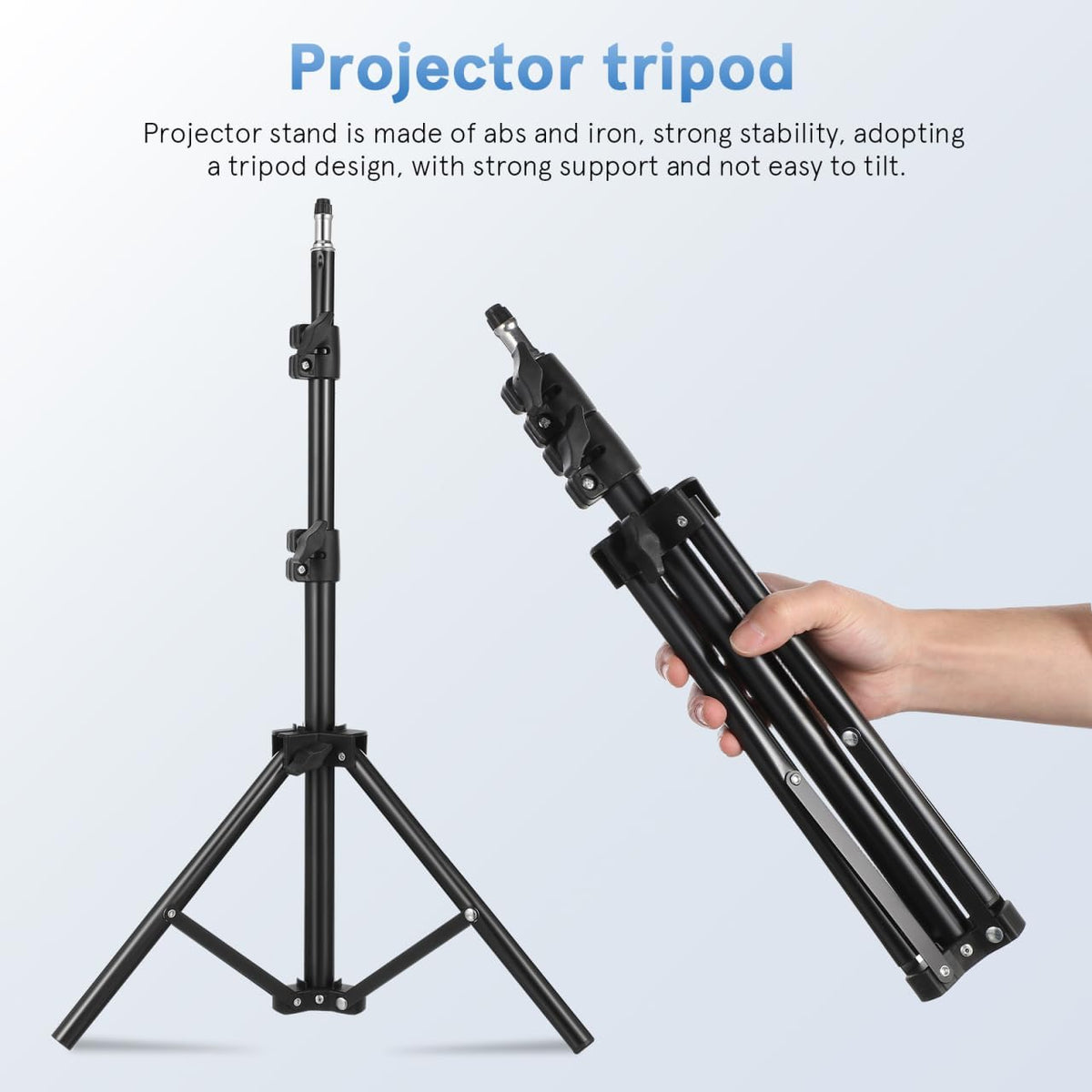 Gadpiparty Projector Stand Tripod, Adjustable Projector Stand, for Laptop Camera Holder Floor Desktop Use