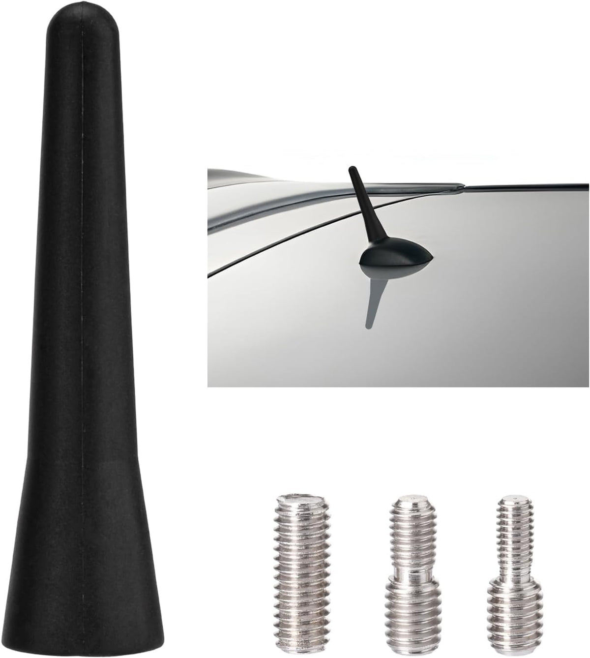 GODPEE 2.5 Inch SZSAUTO Mini Antenna Car Roof Antenna Replacement Mast Universal Vehicle FM AM Stereo Radio Short