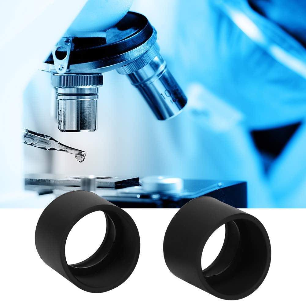 AUNMAS 2PCS Eyepiece Cover, Soft Rubber Binocular Eye Cups Replacement Guard for 32 36mm Stereo Microscope
