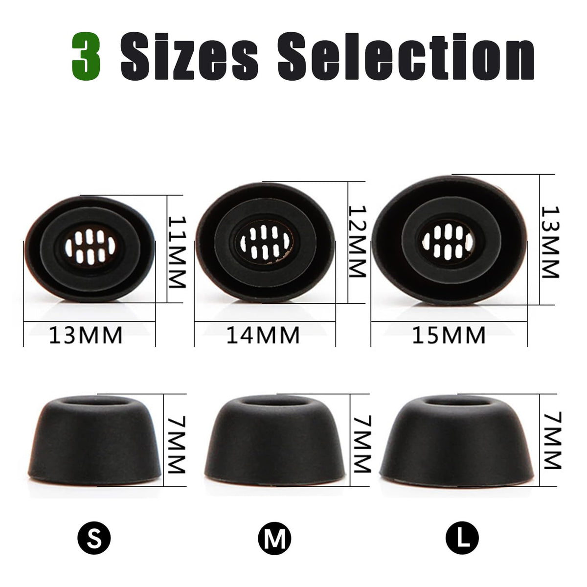 Silicone Ear Tips for Google Pixel Buds Pro2 Replacement Tips for Pixel Buds Pro2 Earbud Fit Case (S/M/L)