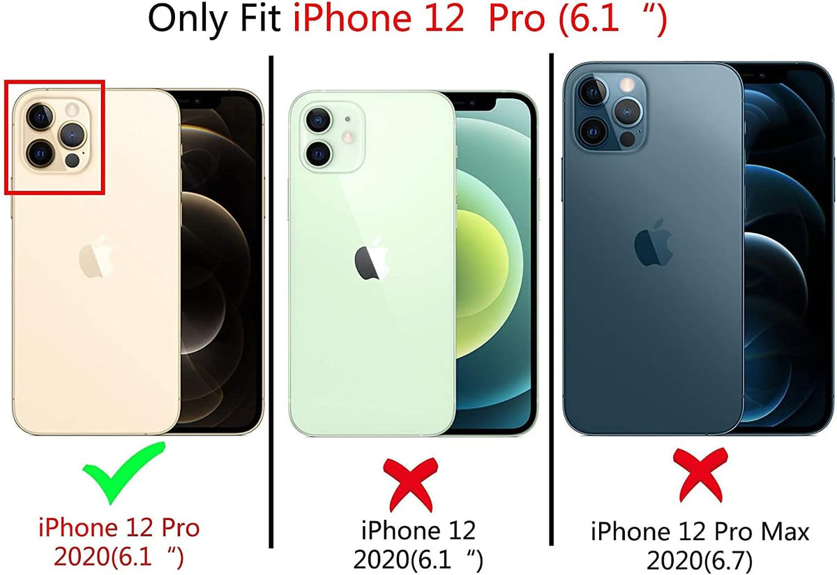 siduater Strap Holder Case for 6.1" iPhone 12 Pro, Clear Soft TPU Protective Shockproof Bumper
