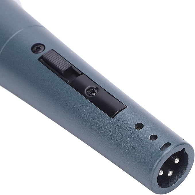 Wired Dynamic Microphone Moving Coil Cardioid Handheld with Shock Absorber for Active Speakers Mixers Amplifiers Recording (Cyan)