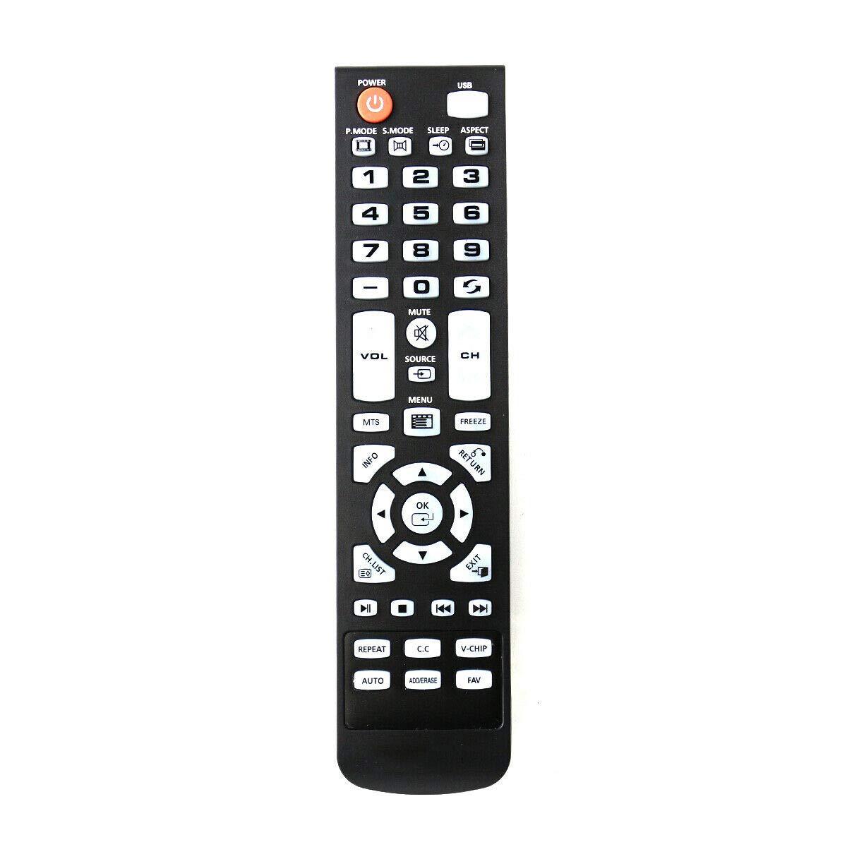 Replacement Remote Control for Element TV ELFW4017, ELFW5017, ELEFT195, ELEFJ191, ELEFT2416, ELEFJ243