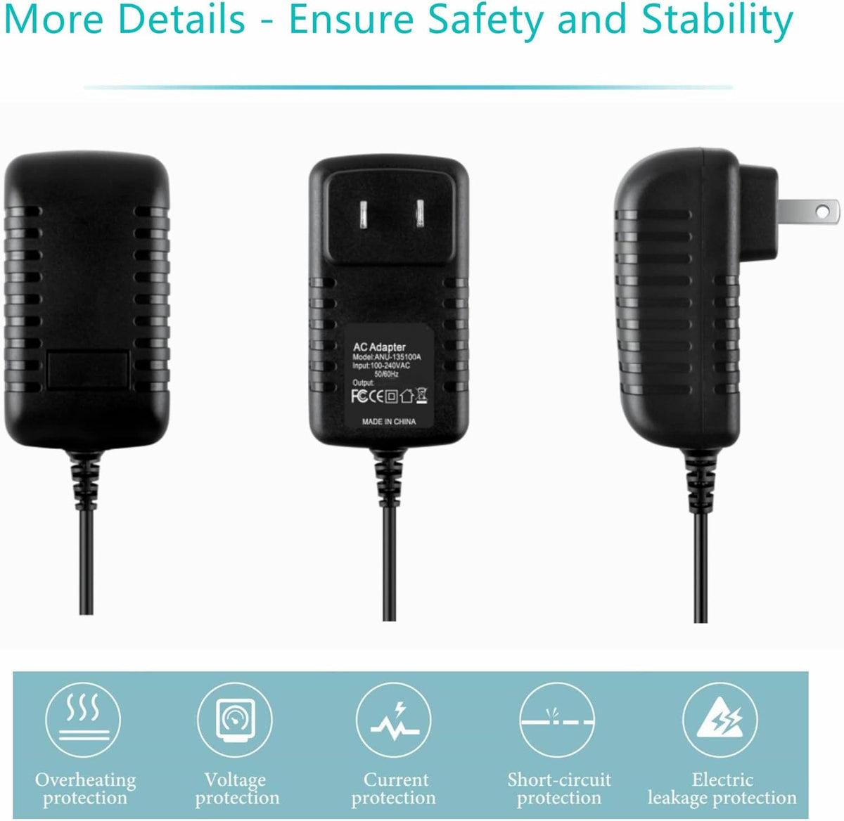 Dysead US AC/DC Power Supply Adapter Charger Cord Compatible with Naipo Neck Shoulder Massager