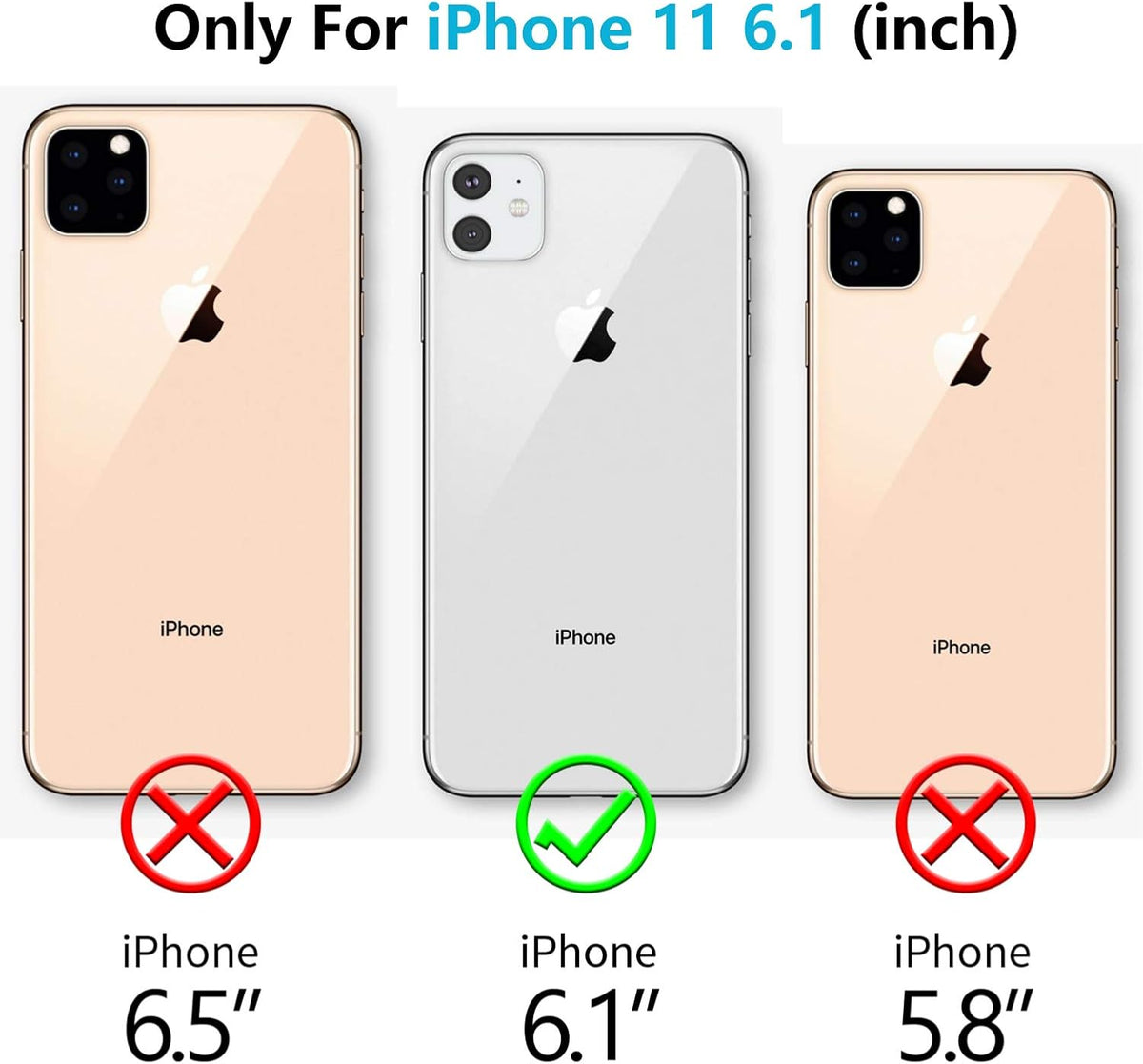 Compatible with iPhone 11 Black/Clear Waterproof Case, Full-Body Rugged Bumper with Built-in Screen Protector