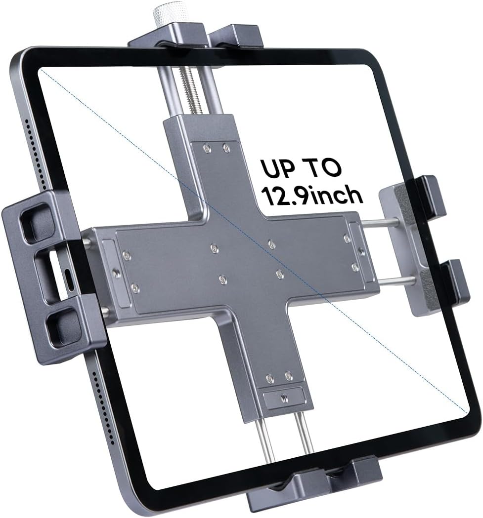 FANAUE Tablet Holder for Car with Ball Head, Lightweight Design, 360 Rotatable Ipad Mount - for Your Windshield, Dashboard, or Desk,Compatible with All 8"-12.9" Tablets (iPad Mini, iPad Pro 12.9)
