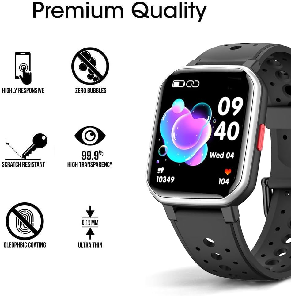 6 Pack Screen Protector Film Compatible with DIGEEHOT H79 1.4” Smart Watch, Crystal Clear HD Anti-Scratch