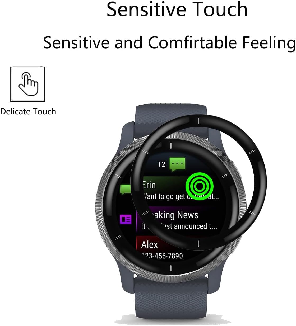 [4 Pack] Screen Protector for Garmin Venu 2 Smartwatch, HD Clear, Anti Scratch, Anti Fingerprint Compatible