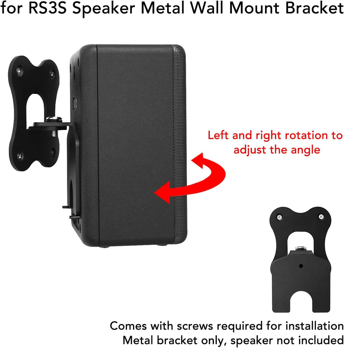 FOTABPYTI Wireless Speaker Wall Mount Bracket - Sturdy 3mm Thick Metal with Screws for Great Space Efficiency
