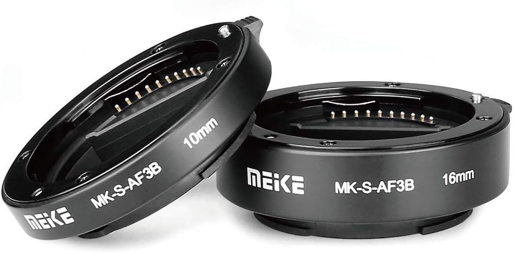 MEIKE MK-S-AF3B Auto Focus Macro Extension Tube Adapter Ring 10mm 16mm for Sony E-Mount Mirrorless Cameras