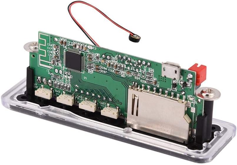 12V MP3 Decoder Module, USB/Bluetooth/SD Card/FM Radio WMA Decoder Board with Remote Control, Hands-Free Call