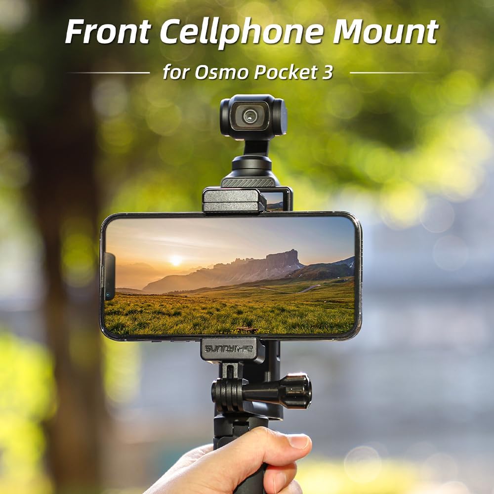 Fergio OSMO Pocket 3 Front Phone Mount Accessories, 1/4” Thread Screw, Used with Tripod and Expansion Mount