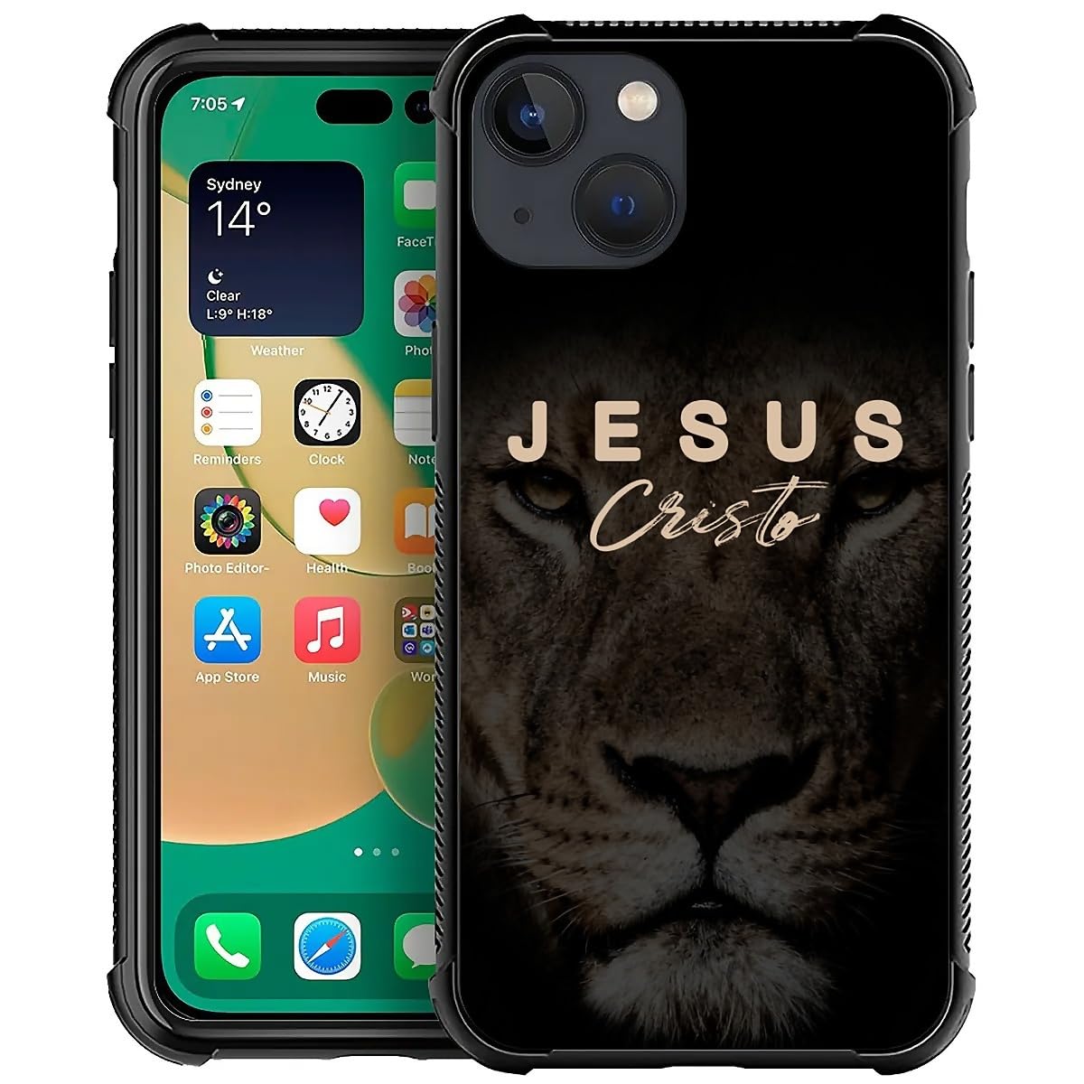 Deaorew For Iphone 14 Plus Case | Classic Slim Cover Design | Jesus Lion
