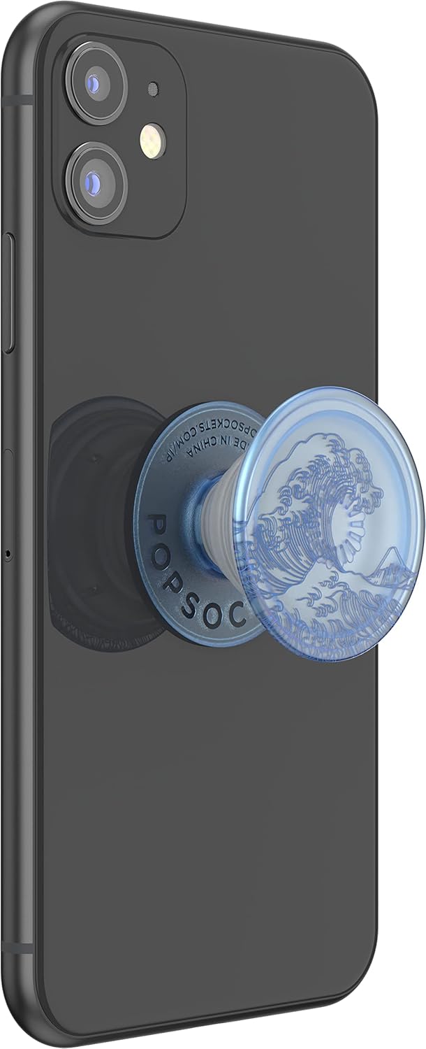 PopSockets Plant-Based Phone Grip with Expanding Kickstand, Eco-Friendly for Phone - Translucent Ocean