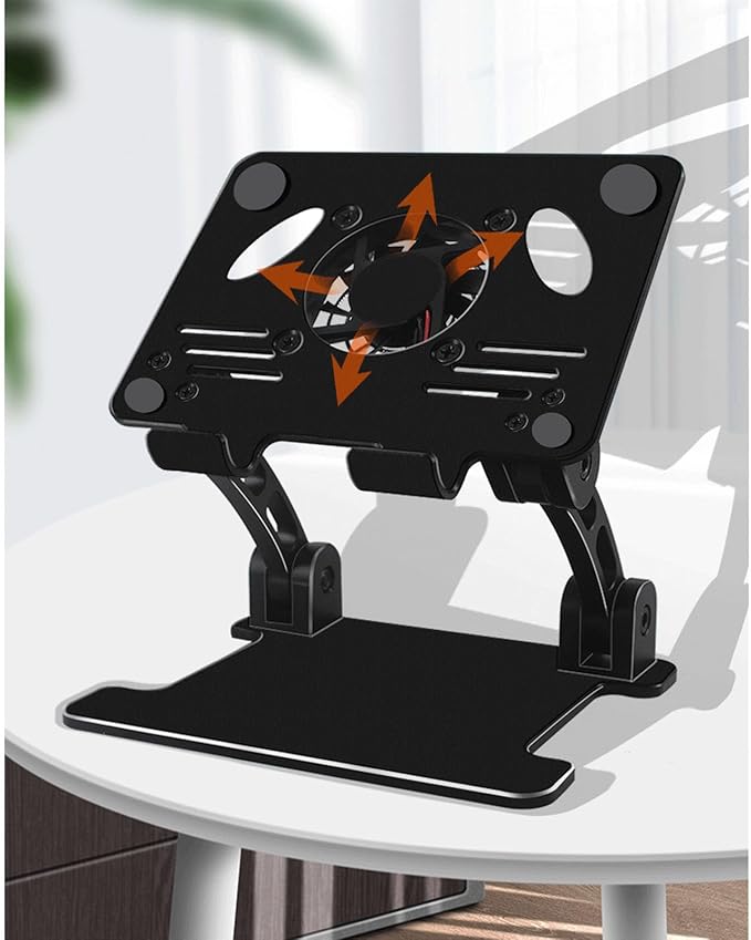 Laptop Stand Aluminum Alloy for W USB &amp Cooling Fan Radiator for Pad Tablet Bracket Notebook Holder Pad Cooler Aluminum Portable Cooling Fan Lift Radiator for Tablet Bracket Holder Accessories