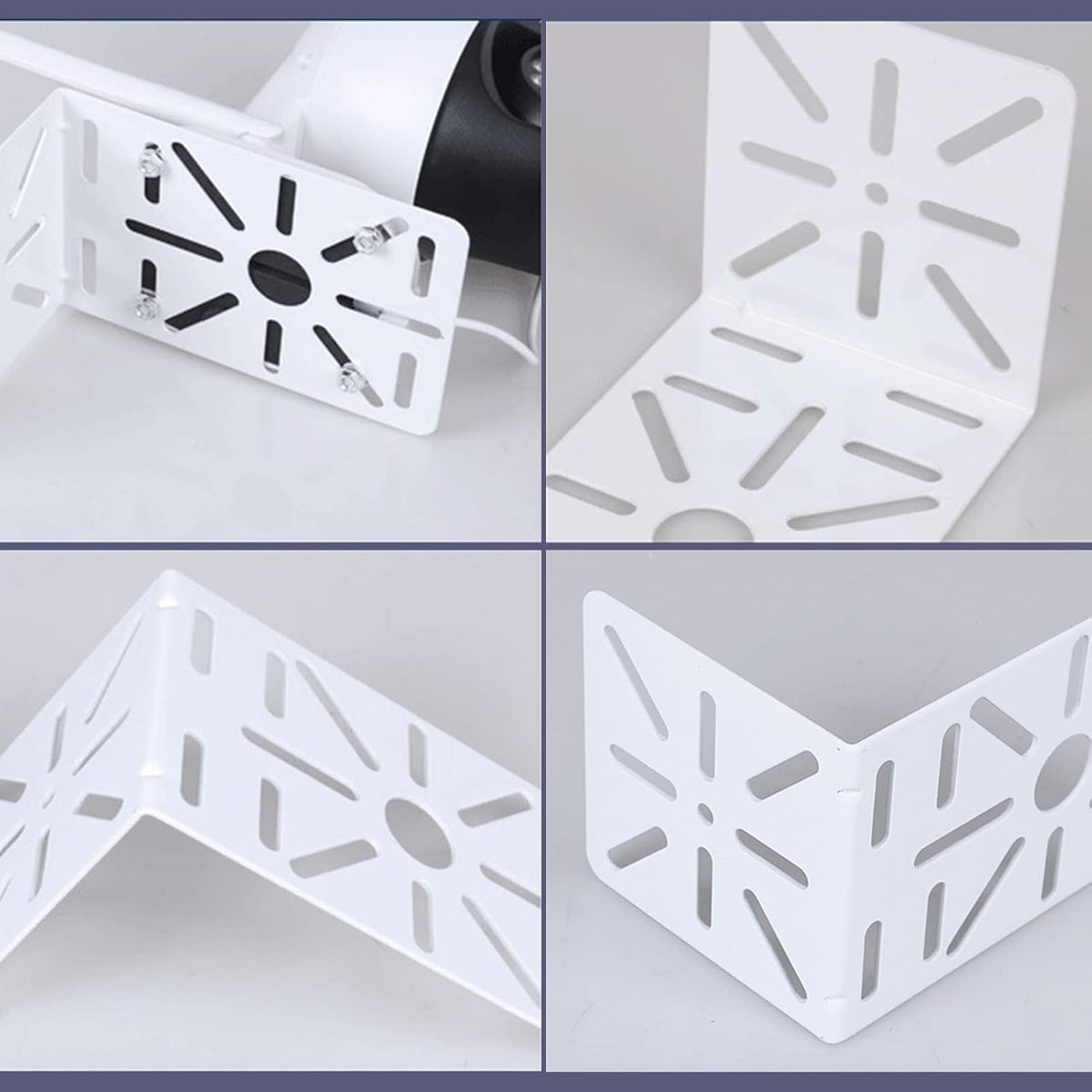 WiTi L-Shape Wall and Ceiling Mount Bracket for CCTV Cameras, Solid Metal Holder for Security Surveillance