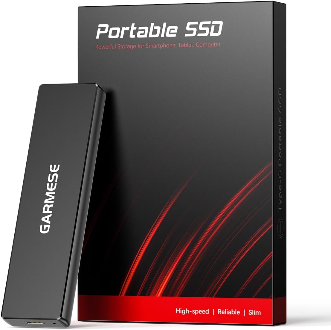1TB External SSD - Up to 1000MB/s Read Speed USB 3.2 Gen 2 Portable SSD, External Solid State Drives with Type-C Cable for PC Mac Game Console