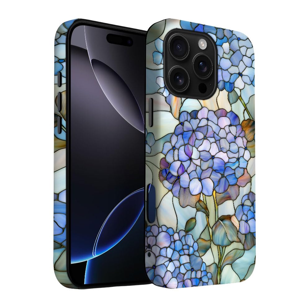 Yuzbira For Iphone 16 Pro Max Case | Hydrangea Macrophylla | Slim Drop Protection Design
