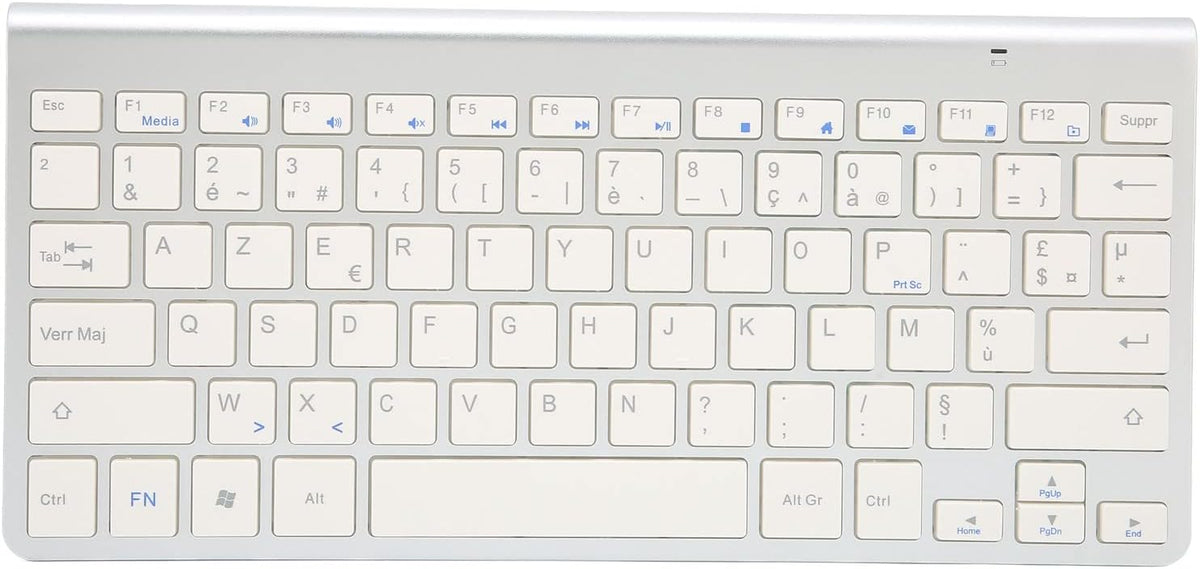 ASHATA German & English Bilingual Language Keyboard, 2.4G Cordless Keyboard for Desktop, Laptop, Tablet, Plug and Play