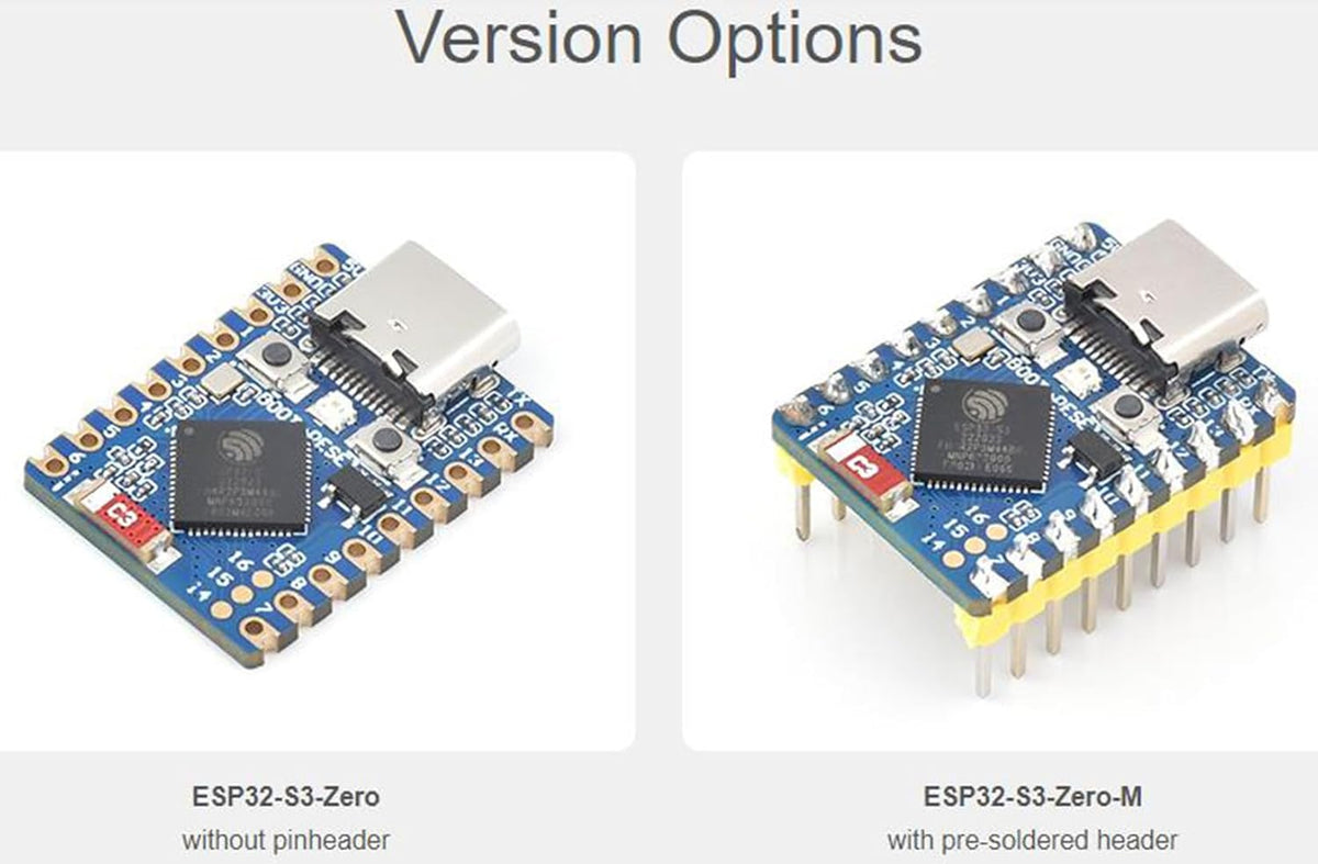 ESP32-S3 Mini Development Board - Dual-Core Processor, 240MHz, 2.4GHz Wi-Fi & Bluetooth 5, 4MB Flash Memory