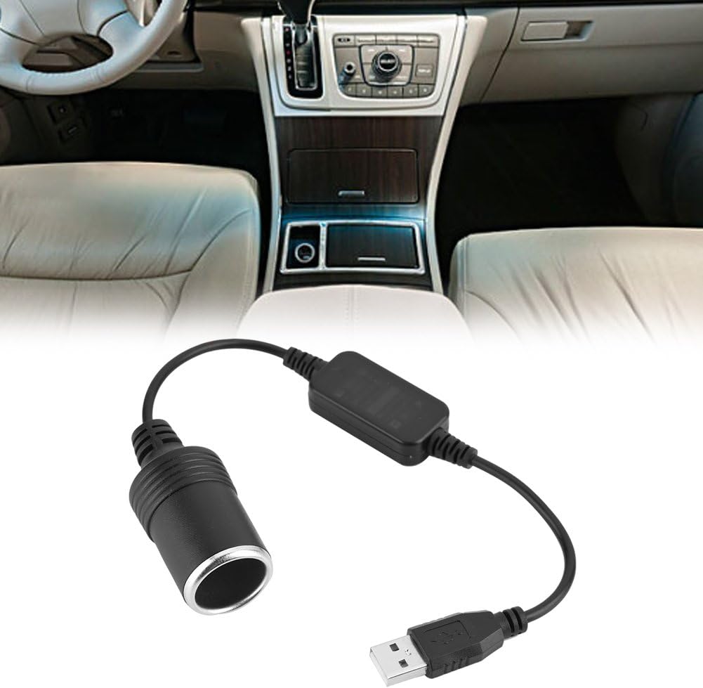12V Car Cigarette Lighter Socket, Splitter Power Adapter USB Port for Cellphone, GPS, Dash Cam