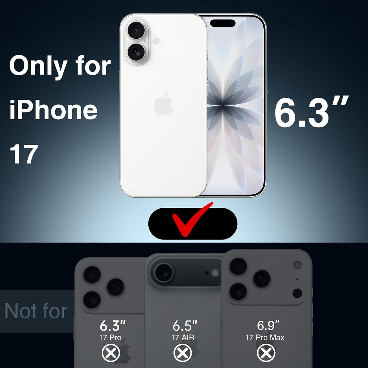 GIN FOXI Battery Case for iPhone 17, Charging Case Charger 8500mAh Ultra-Slim Lightweight Powerful Battery Pack 15W Fast Rechargeable Anti-Fall TPU Juice Box for iPhone 17 (6.3") Grey