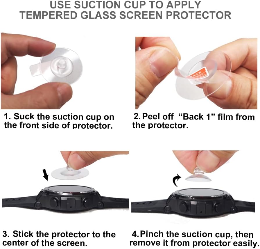 Tempered Glass Screen Protector Compatible with TOZO S5 1.43”, 4PCs, 9H