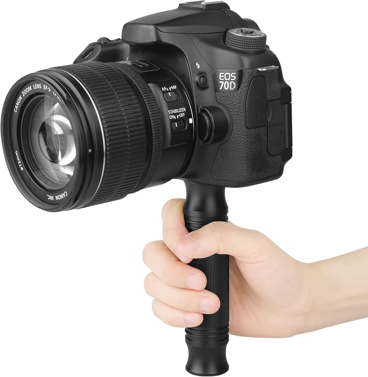 ChromLives Camera Handle Grip Support Mount Universal Handlegrip Camera Stabilizer with 1/4 inches Male Screw for Digital Video Cameras Camcorder Action LED Light Phone