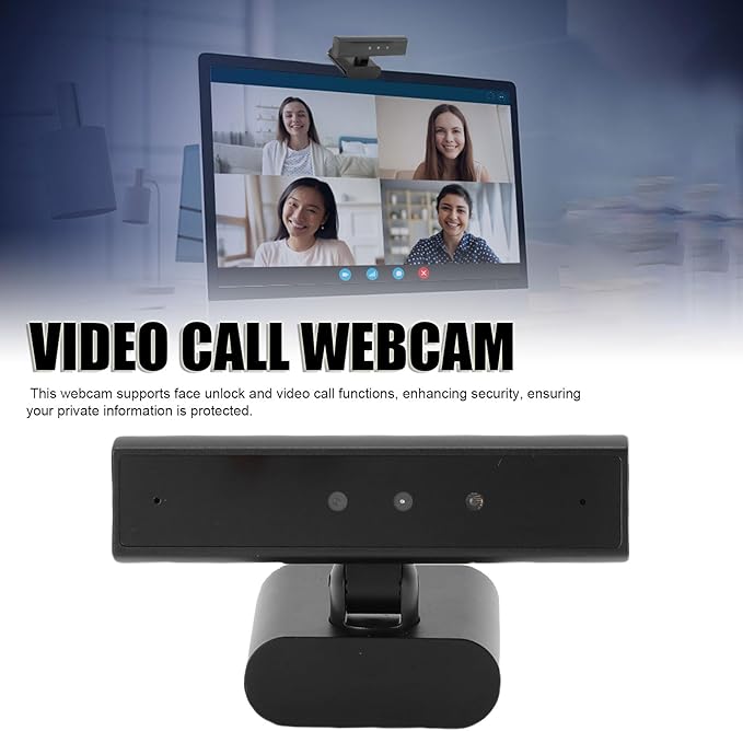 Face Recognition Webcam with Mic 5MP 2560x1440 HD Computer Camera 85 Degree View Angle for Computer 10 11 Face Unlock Video Calls