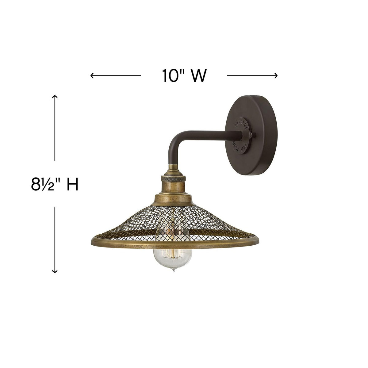 Hinkley Rigby One Light Wall Sconce, Buckeye Bronze