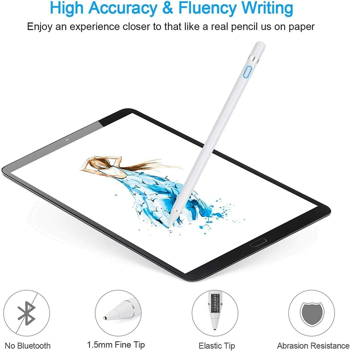 2023 Upgraded Active Stylus Pens for Touch Screens, Compatible for Apple, High Sensitivity Capacitive Pencil for Drawing