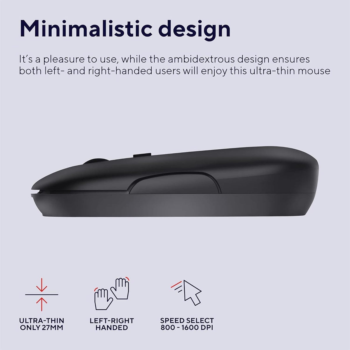 Bluetooth Wireless USB C Mouse, Rechargeable Silent Mouse for Mac/Laptop/Computer
