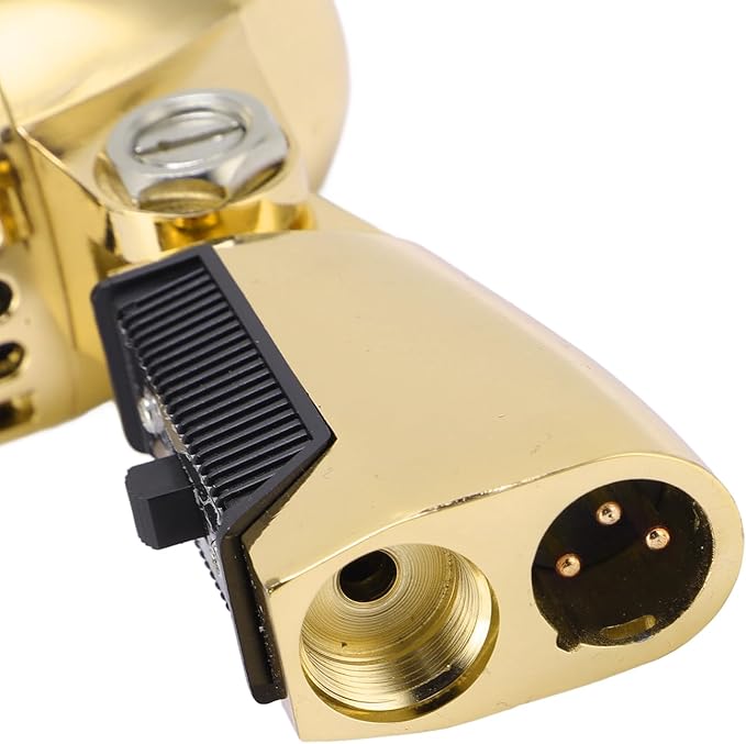 Dynamic Microphone with Rugged Design &amp Shock Mount - Cardioid Pattern Zinc Alloy Studio &amp Live Performances (Gold)