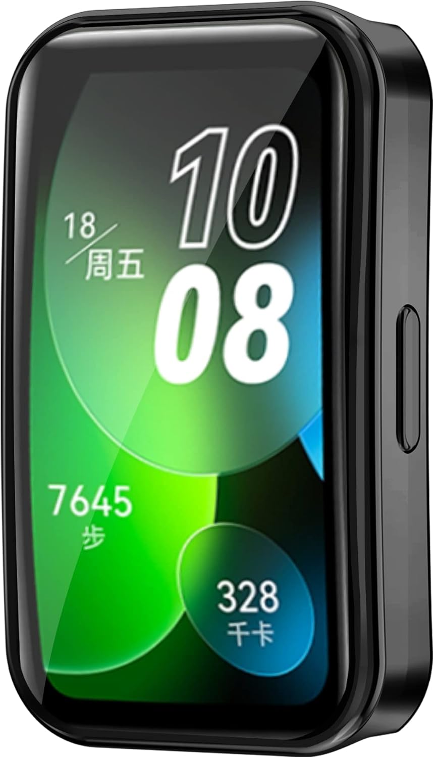Screen Protector Compatible with Huawei Band 8, Smartwatch Covers Scratched Resistant All-Around (Black)