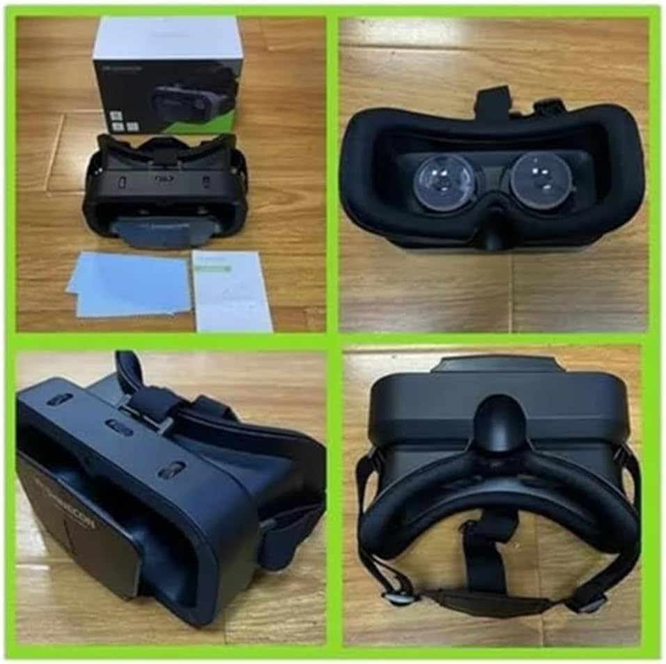 VR Headset for iPhone or Android Phone, Virtual Reality 3D Glasses Helmets, Compatible with 4.7-7.2 inch Mobile Devices