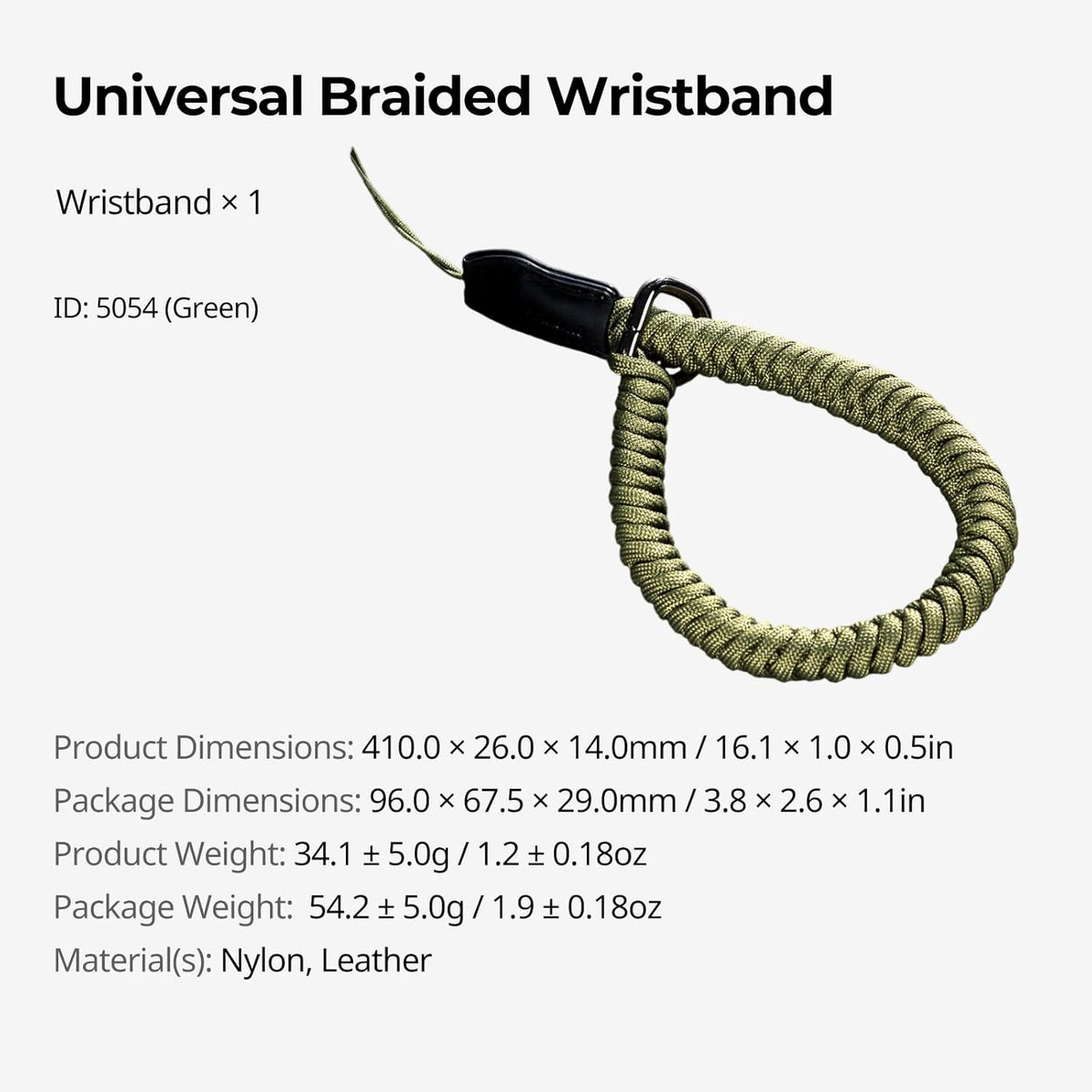 5054 SMALLRIG Camera Wrist Strap, Universal Braided Camera Hand Strap, Adjustable Safety Strap Compatible for DSLR