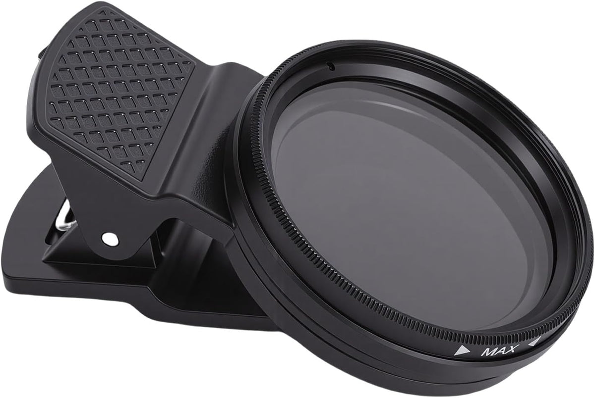 Diyeeni 37mm ND2 ND400 ND2 ND400 Clip On - Phone Lens ND Filter Kit, Variable ND Neutral Density Filter Adjustable