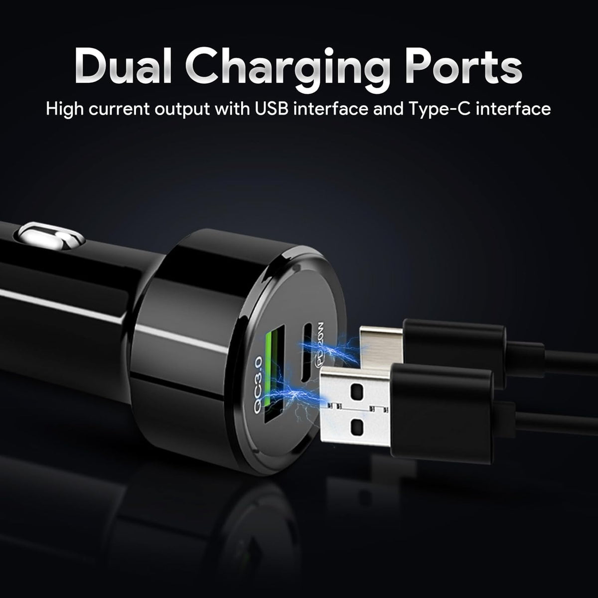 Compatible with Volkswagen Jetta Sprint 2019-2023 Wireless Charger Pad, Silicone Dual Charging Ports 15W Adapter (Black)