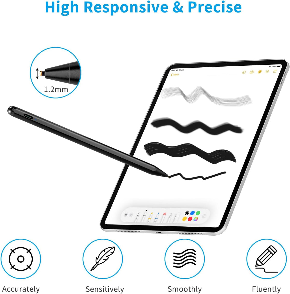 Active Pen for Kindle Fire HD, Electronic Stylus Compatible with Amazon Kindle Fire HD, Good for Writing and Drawing -
