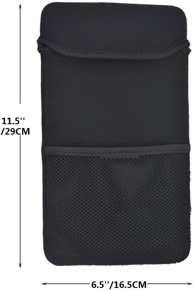 Black Neoprene Carrying Sleeve Case for Logitech K380 Multi-Device Bluetooth Keyboard and Arteck HB030B Wireless