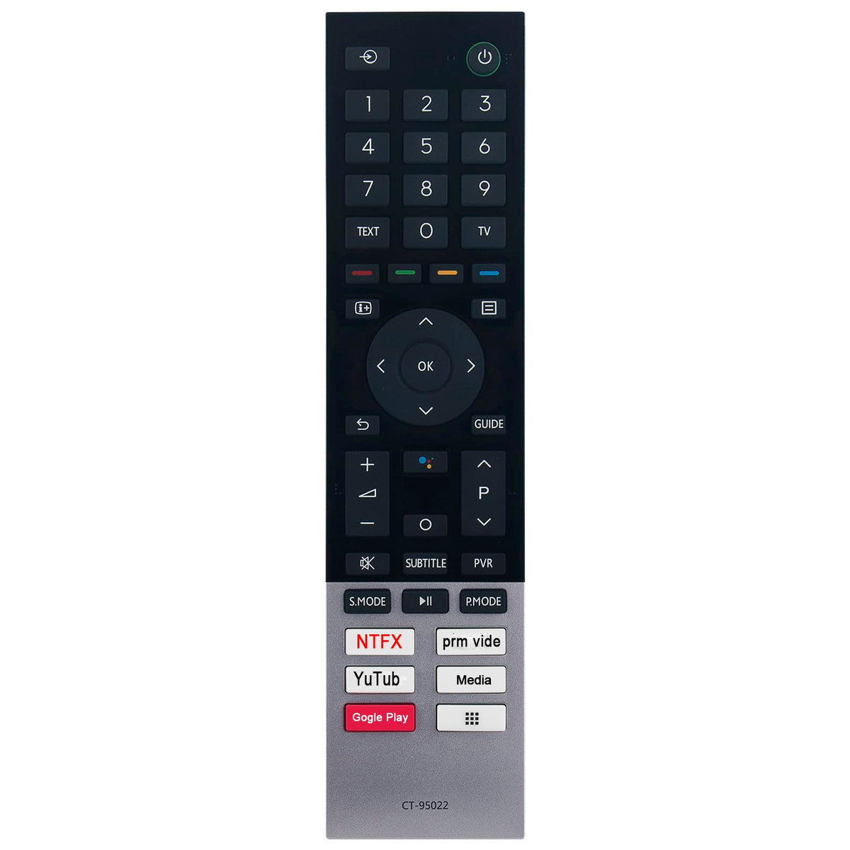 CT-95022 Replaced Remote fit for Toshiba 4K UHD Smart Android TV 43C350KP 43E350KP 50C350KP 50E350KP 55C350KP 55E350KP 65C350KP