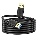 Jelly Tang USB 3.0 Male to Male Cable 25Ft,USB to USB Cable with Gold-Plated Connector for Hard Drive Enclosures, DVD Player, Laptop Cooler(25Ft/8M)