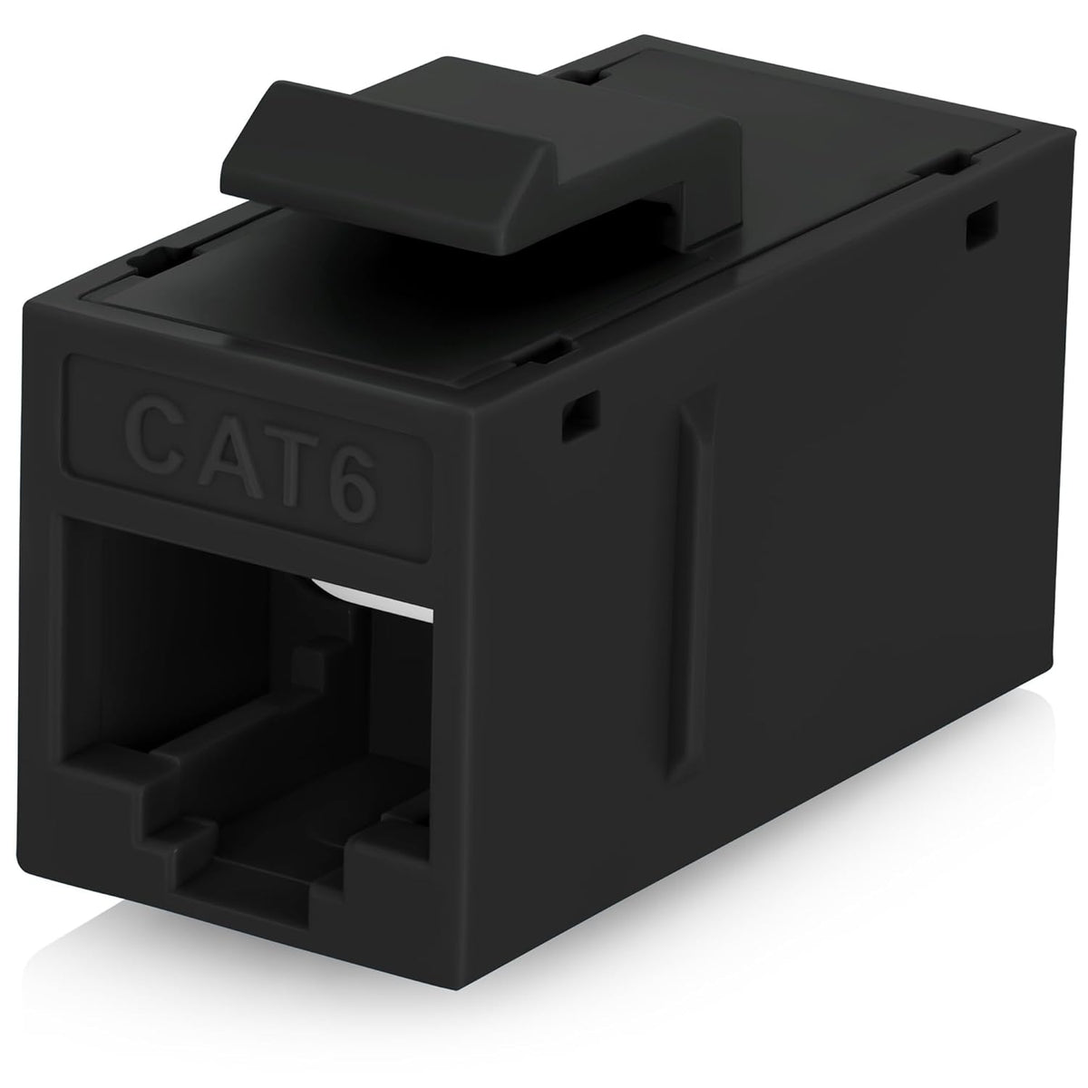 Everest 6-Pack Cat6 RJ45 Keystone Coupler - Black, Female to Female, Cat6, Cat5e Compatible, Ethernet Cable Extender